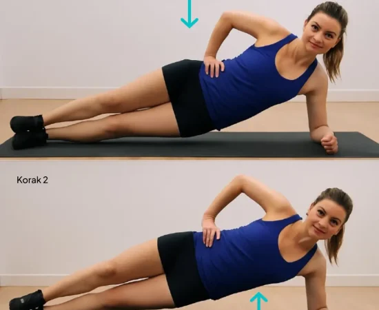 Bočni plank vežba za jačanje trbušnih mišića – koraci za pravilno izvođenje.